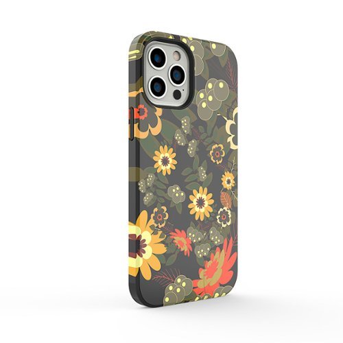 ArtsCase - StrongFit Designers Case for Apple iPhone 13 Pro - Green / Orange Flowers-Alt_View_Standard_3 