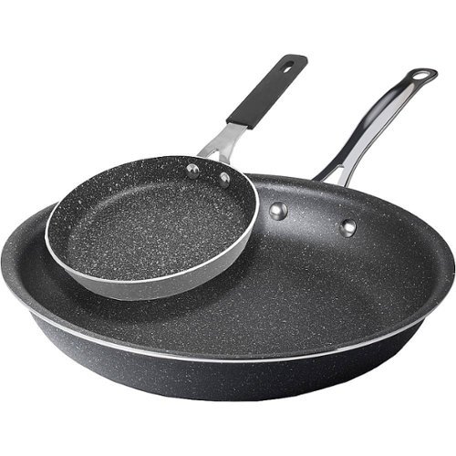  Granitestone - Diamond 2-Piece Fry Pan Set - Black