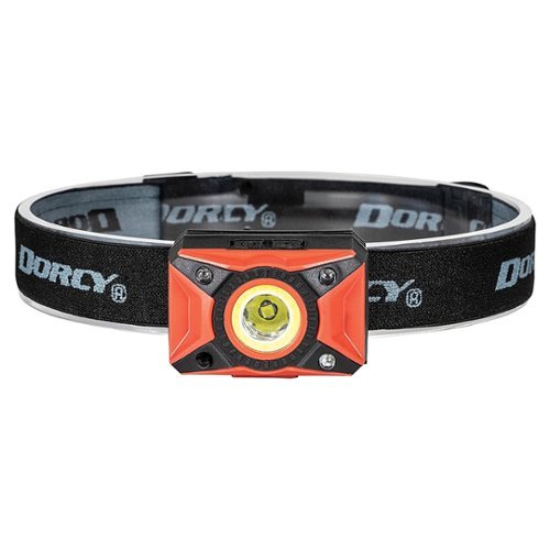 Dorcy - 650-Lumens LED USB Rechargeable Motion-Activated Headlamp - Red