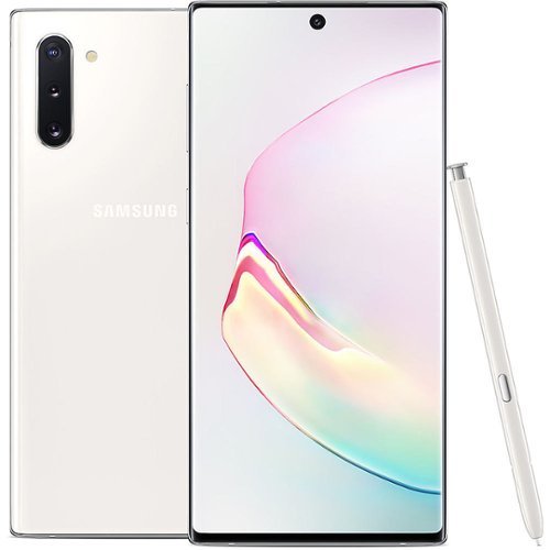 Samsung - Pre-Owned Galaxy Note 10 4G LTE 256GB (Unlocked) - Aura White-Front_Standard 