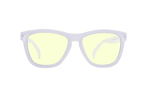Crusheyes - PAISLEY; 45% Blue Light Filtration, Anti-Fog Coating, Anti-Reflective Mirror, Comfort-LITE Frame, Lifetime Warranty - Gloss Crystal Clear Front + White Inlay