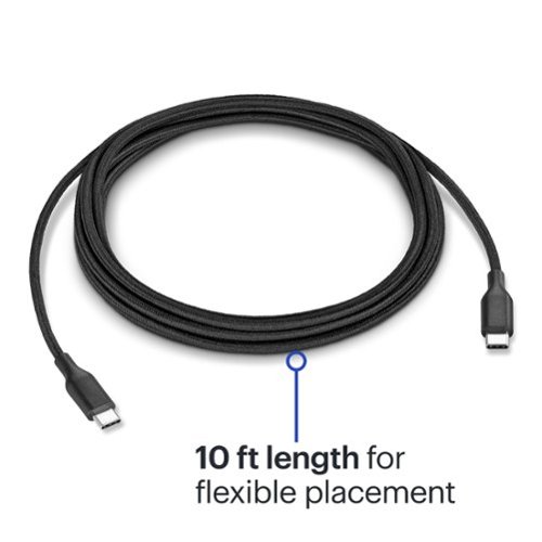 Best Buy essentials™ 10' USB-C to USB Braided Charge-and-Sync Cable - Black WHERE TO BUY