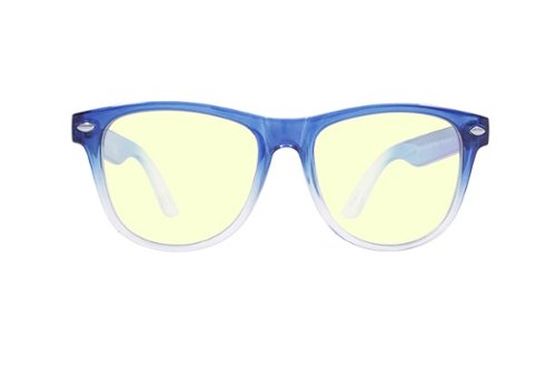 Crusheyes - REVERB; 45% Blue Light Filtration, Anti-Fog Coating, Anti-Reflective Mirror, Comfort-LITE Frame, Lifetime Warranty - Gloss Crystal Light Blue fade to Clear