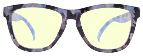 Crusheyes - PAISLEY; 45% Blue Light Filtration, Anti-Fog Coating, Anti-Reflective Mirror, Comfort-LITE Frame, Lifetime Warranty - Gloss Milky Black Grey Demi