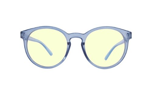 Crusheyes - LOTUS; 45% Blue Light Filtration, Anti-Fog Coating, Anti-Reflective Mirror, Comfort-LITE Frame, Lifetime Warranty - Gloss Crystal Blue