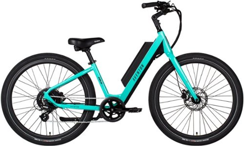 Aventon - Pace 500 Step-Through Ebike w/ 40 mile Max Operating Range and 28 MPH Max Speed - Small/Medium - Celeste