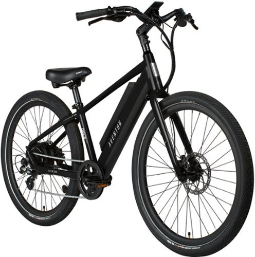  Aventon - The 2021 Pace 500 Step-Over Ebike w/ 40 mile Max Operating Range and 28 MPH Max Speed - Small - Deep Black