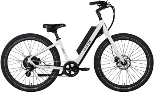 Aventon - The 2021 Pace 500 Step-Through Ebike w/ 40 mile Max Operating Range and 28 MPH Max Speed - Chalk White