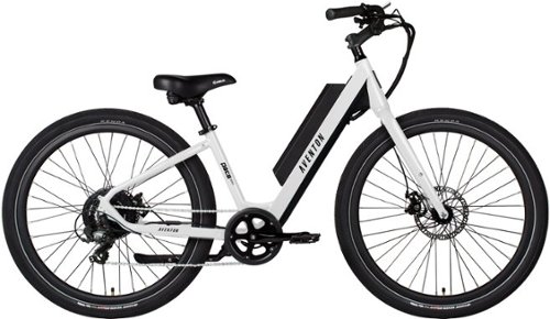 Aventon - The 2021 Pace 350 Step-Through Ebike w/ 40 mile Max Operating Range and 20 MPH Max Speed - Chalk White