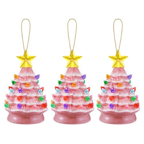 Mr Christmas - 5" Pink Nostalgic Trees - Set of 3