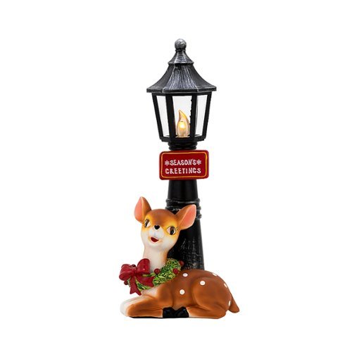 Mr Christmas - 10" Vintage Lamppost - Reindeer