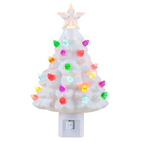 Mr Christmas - White Nostalgic Tree Nightlights - Set of 2