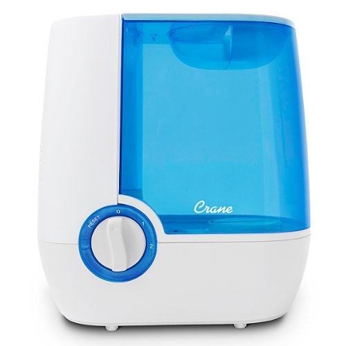CRANE - 1.2 Gal. Warm Mist Humidifier with 2 Speed Settings - Blue/White