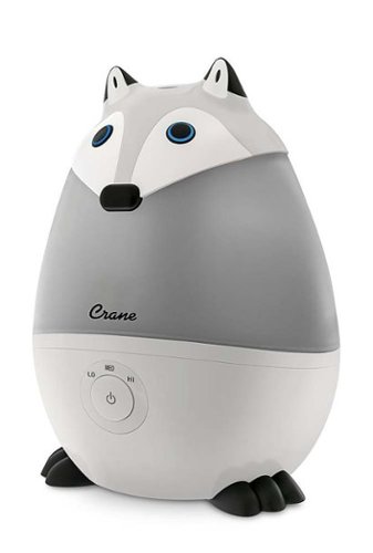 CRANE - .5 Gal. Adorable Ultrasonic Cool Mist Humidifier Fox - Black/White