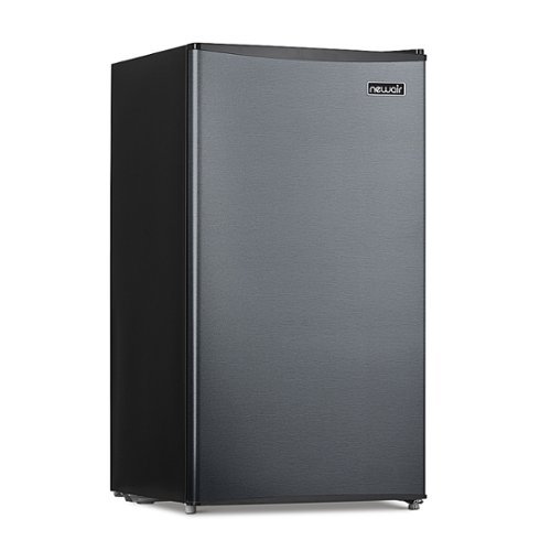 NewAir - 3.3 Cu. Ft. Compact Mini Refrigerator with Freezer, Can Dispenser, Crisper Drawer and Energy Star Certified - Gray