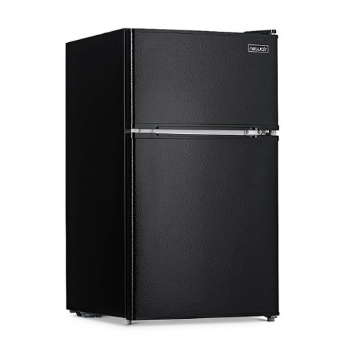NewAir - 3.1 Cu. Ft. Compact Mini Refrigerator with Freezer, Auto Defrost, Can Dispenser and Energy Star - Black
