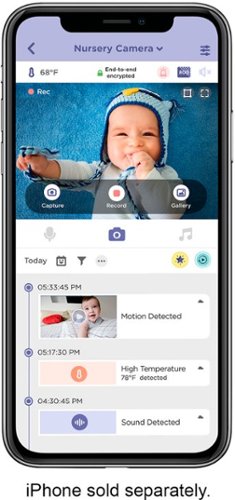 Hubble Connected Nursery Pal Deluxe 5 Smart HD Wi-Fi Video Baby Monitor - White BUY IN UAE