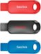 SANDISK - Cruzer Snap 32GB USB 2.0 Type-A Flash Drive (3-Pack) - Black, Red, And Blue-Front_Standard