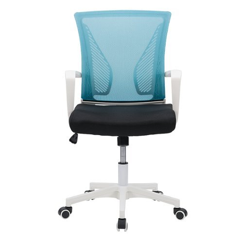 Image of CorLiving - Workspace Ergonomic Mesh Back Office Chair - Teal and White