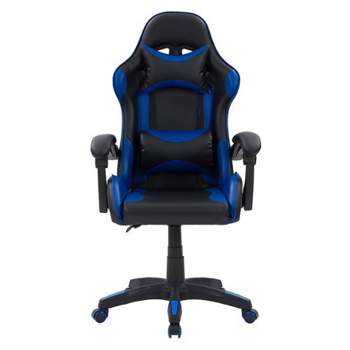 CorLiving - Ravagers Gaming Chair - Black and Blue