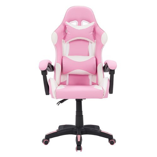 CorLiving - Ravagers Gaming Chair - Pink and White