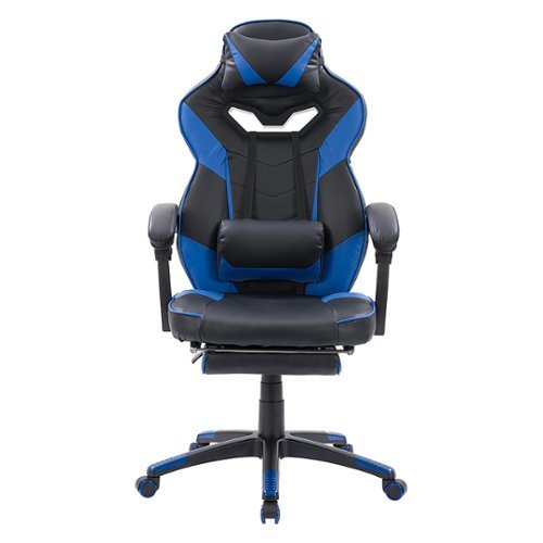 CorLiving - Doom Gaming Chair - Black and Blue