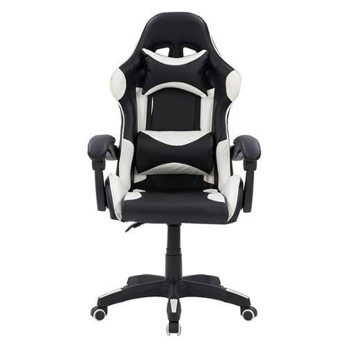 CorLiving - Ravagers Gaming Chair - Black and White