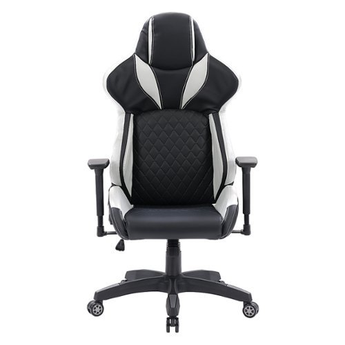 CorLiving - Nightshade Gaming Chair - Black and White