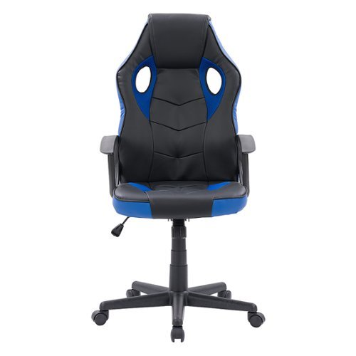 CorLiving - Mad Dog Gaming Chair - Black and Blue