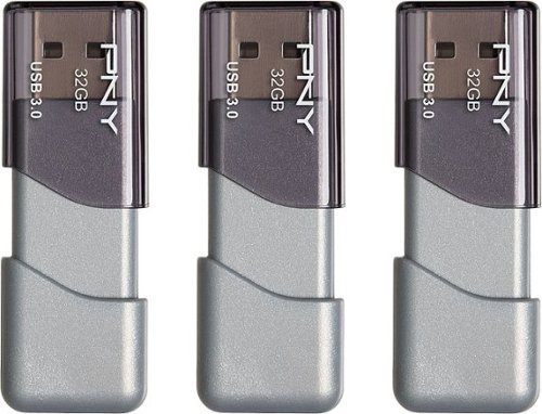 PNY - Turbo Attaché 3 32GB USB 3.0 Flash Drive, 3-Pack