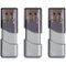 PNY - Turbo Attaché 3 64GB USB 3.0 Type A Flash Drive, 3-Pack - Silver-Front_Standard