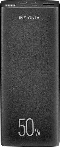 Insignia™ - 20,000 mAh Portable Charger for Most USB Devices - Black
