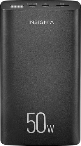 Insignia™ - 26,800 mAh Portable Charger for Most USB Devices - Black