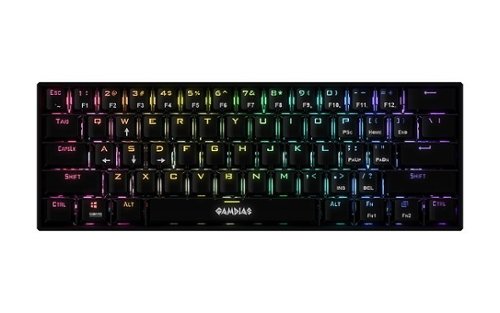 GAMDIAS - GD-HERMES E3 60% RGB Wired BROWN Switch Mechanical Keyboard - Black