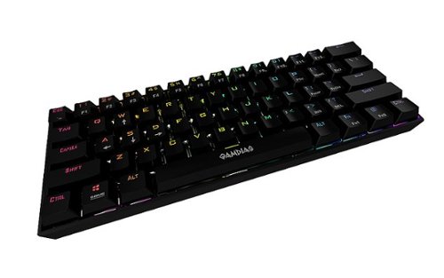 GAMDIAS GD-HERMES E3 60% RGB Wired BLUE Switch Mechanical Keyboard - Black GLOBAL SHIPPING