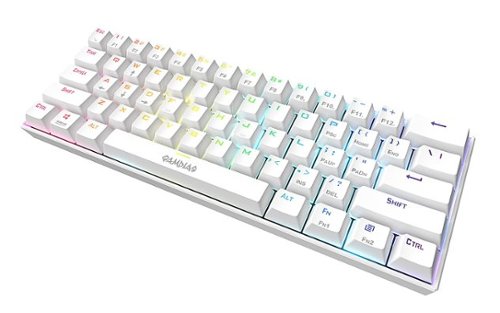 GAMDIAS GD-HERMES E3 60% RGB Wired BLUE Switch Mechanical Keyboard - White GLOBAL SHIPPING