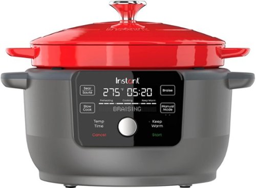 Image of Instant Pot - Precision 5-in-1 Electric Dutch Oven - Cast Iron - Red
