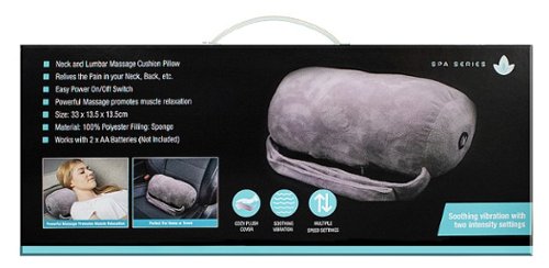 Nuvomed Vibrating Massage Pillow - Gray International Shipping Nuvomed Vibrating Massage Pillow - Gray International Shipping