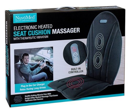 NuvoMed Heating and Vibrating Seat Cushion Massager - Black BUY IN SAUDI ARABIA