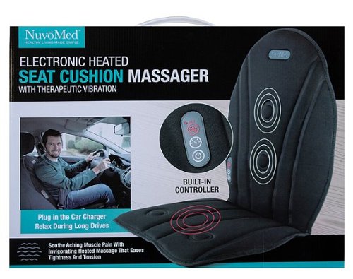 NuvoMed Heating and Vibrating Seat Cushion Massager - Black BUY IN QATAR