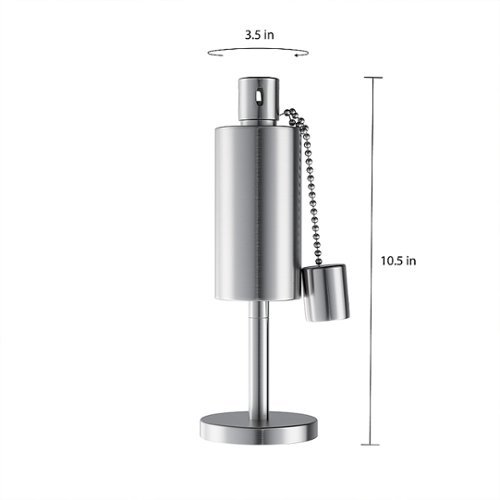 Nature Spring Tabletop Citronella Torch Lamp - Stainless Steel WORLDWIDE DELIVERY
