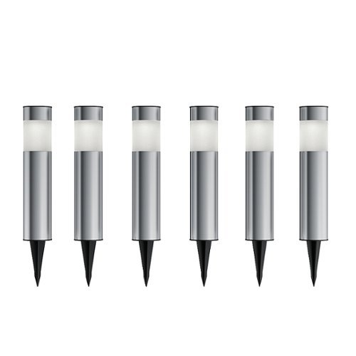 Nature Spring Bollard Solar Outdoor Path Lights (Set of 6) - Brushed Aluminum HOW TO BUY