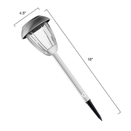 Nature Spring Solar Path Lights (Set of 8) - Gunmetal WORLDWIDE DELIVERY
