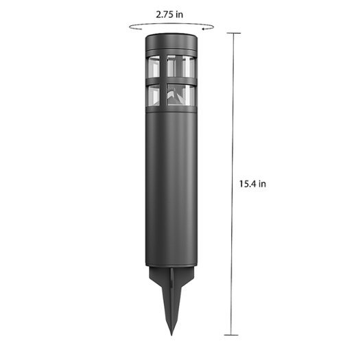 Nature Spring Solar Path Bollard Lights Set of 8 - Black WORLDWIDE DELIVERY