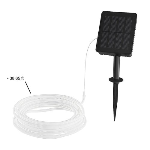 Nature Spring 38-Foot Outdoor Solar Rope Light - Warm White WORLDWIDE DELIVERY