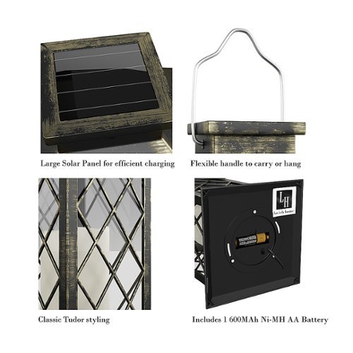 Nature Spring Solar LED Pillar Candle Lantern with Hanger - Bronze BUY ONLINE