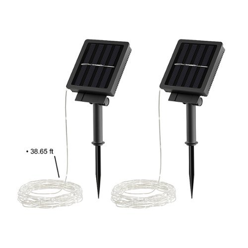 Nature Spring 38-Foot Outdoor Solar String Fairy Lights - Cool White WORLDWIDE DELIVERY