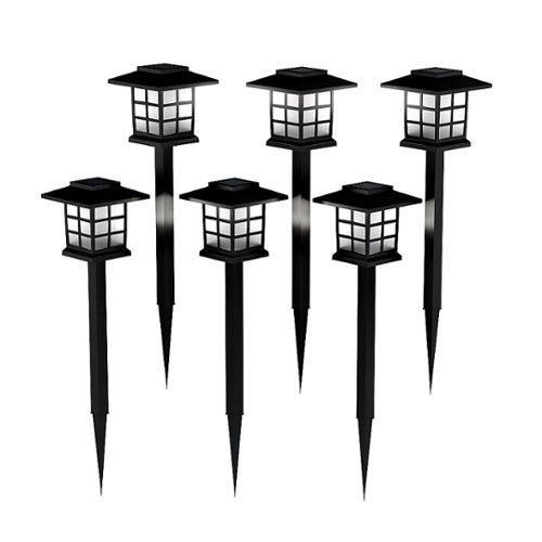Nature Spring Solar Pathway Coach Lights Set of 6 - Black HOW TO BUY