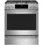 Front. Café - 5.6 Cu. Ft. Slide-In Gas Convection Range, Customizable - Stainless Steel.