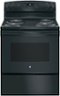 GE - 5.0 Cu. Ft. Self-Cleaning Freestanding Electric Range - Black-Front_Standard